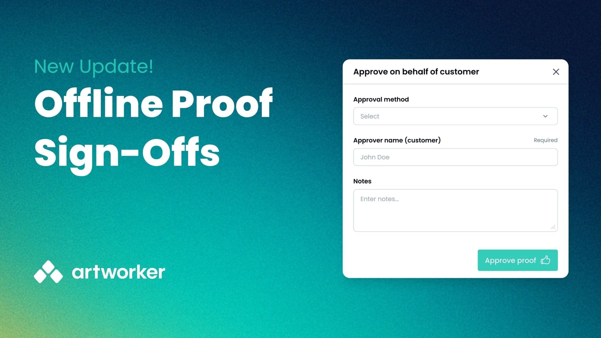 New Update: Offline Proof Sign-off Option Added